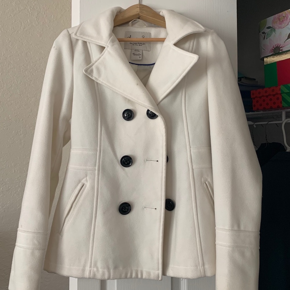 White Peacoat Small